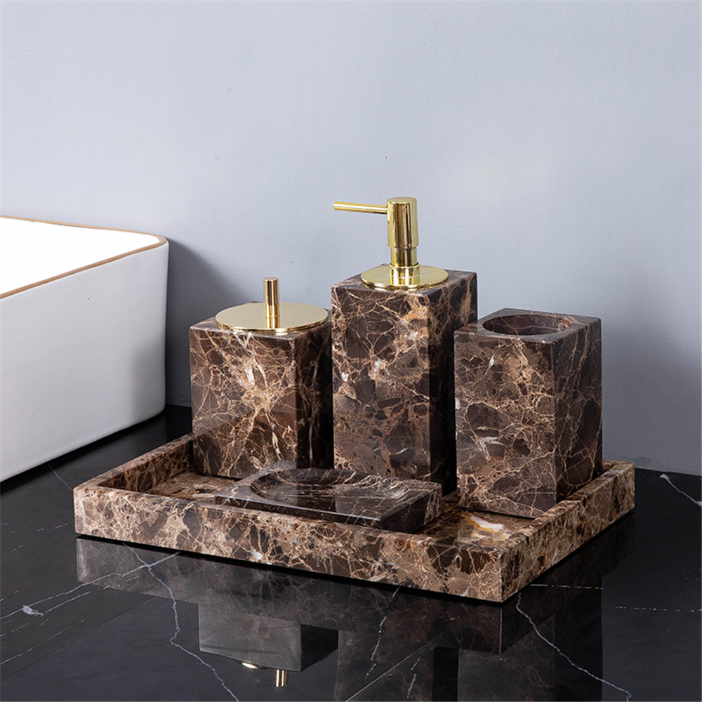 Brown Onyx Natural Marble Bath - Zara Home Bathroom Set review and price