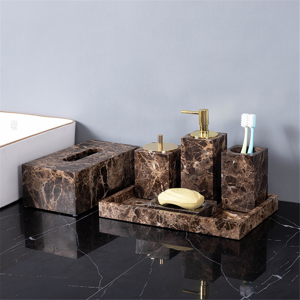 Brown Onyx Natural Marble Bath - Zara Home Bathroom Set review and price
