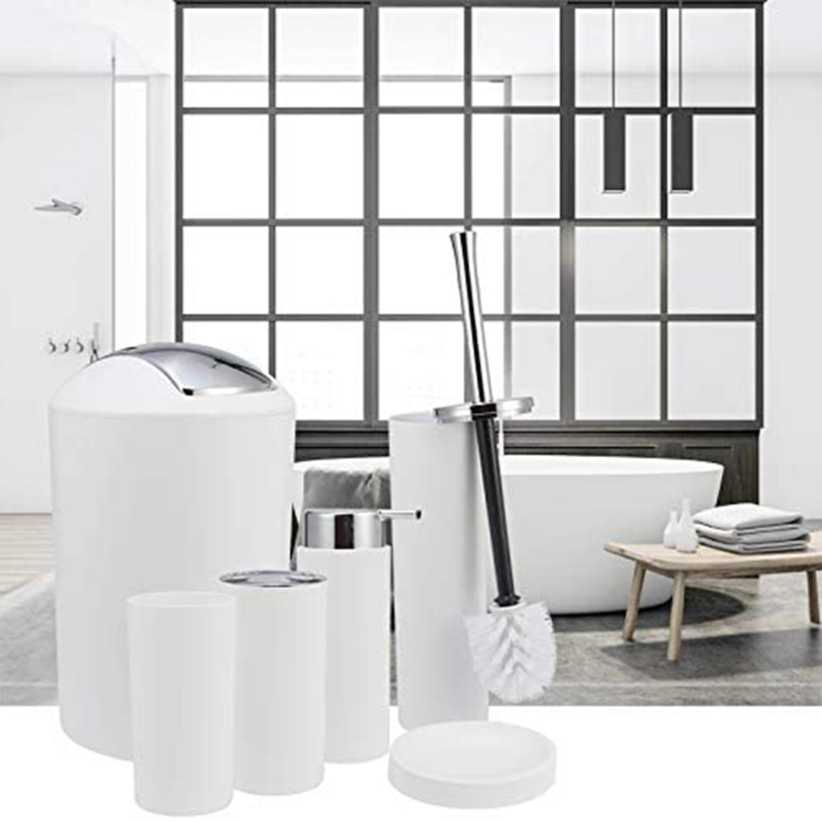 6Pcs Bathroom Accessories Set  - Zara Home Bathroom Set review and price