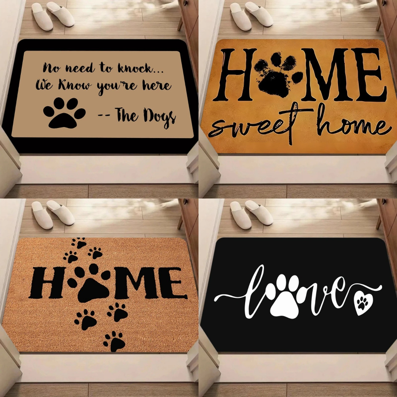 Pet Lover Paw Print Door Mat H - Home Bathroom Quotes review and price