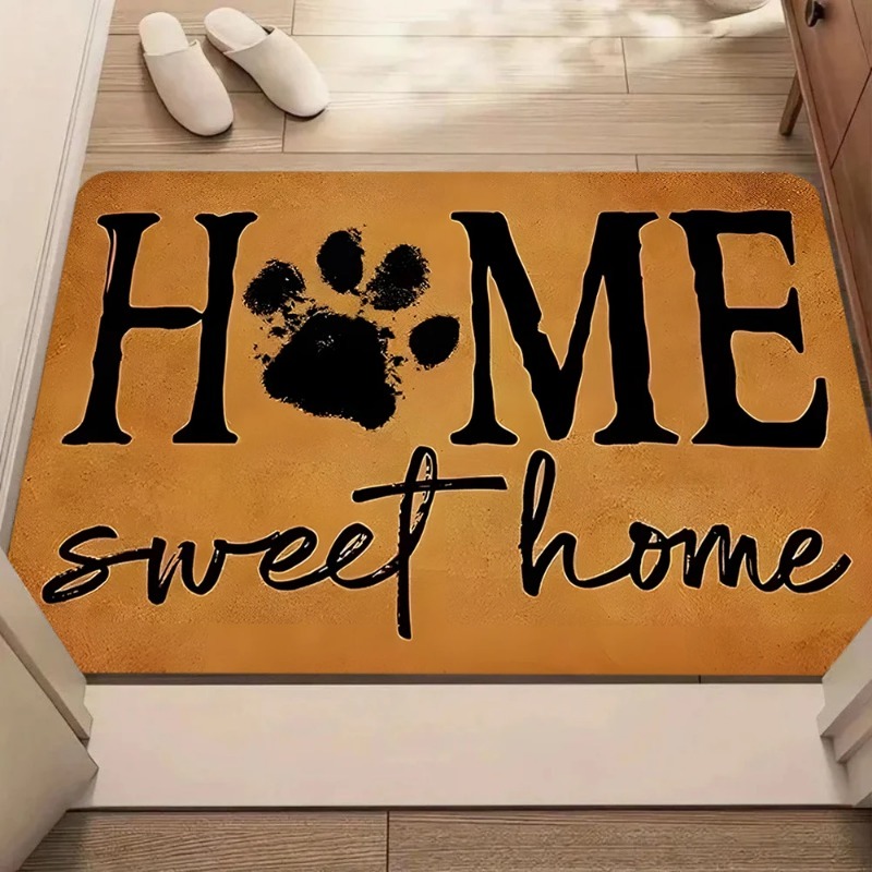 Pet Lover Paw Print Door Mat H - Home Bathroom Quotes review and price