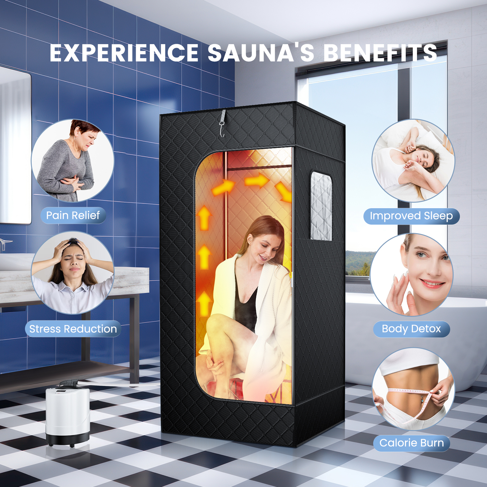 Full Body Home Steam Sauna Set - Home Bathroom Sauna review and price