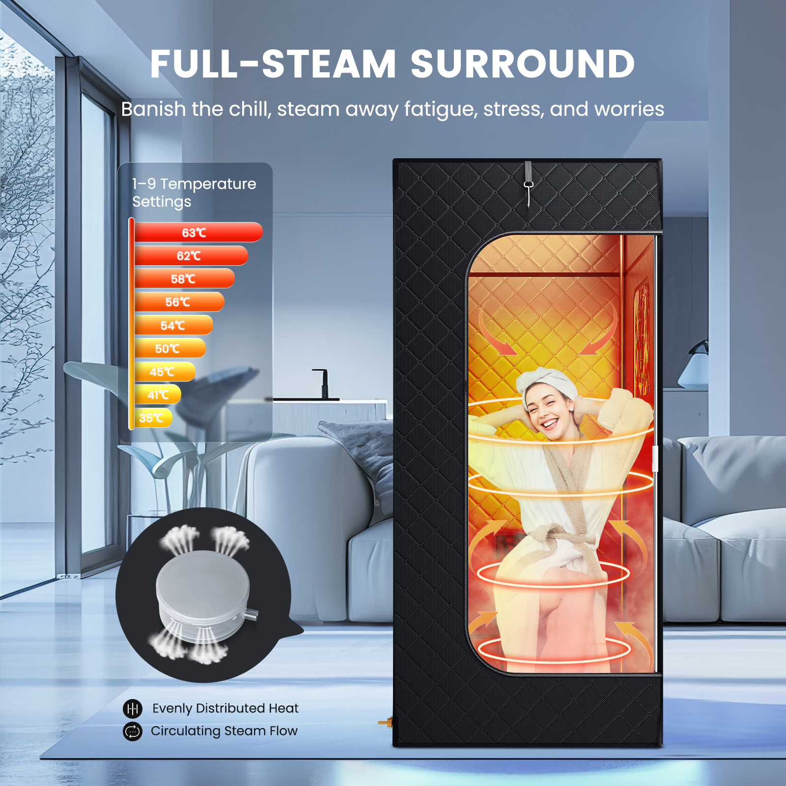 Full Body Home Steam Sauna Set - Home Bathroom Sauna review and price