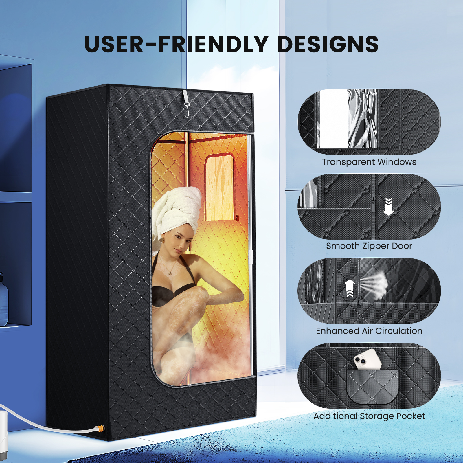 Full Body Home Steam Sauna Set - Home Bathroom Sauna review and price