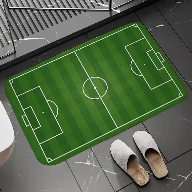 Soccer Field Pattern Door Mat  - Zara Home Bathroom Rug review and price