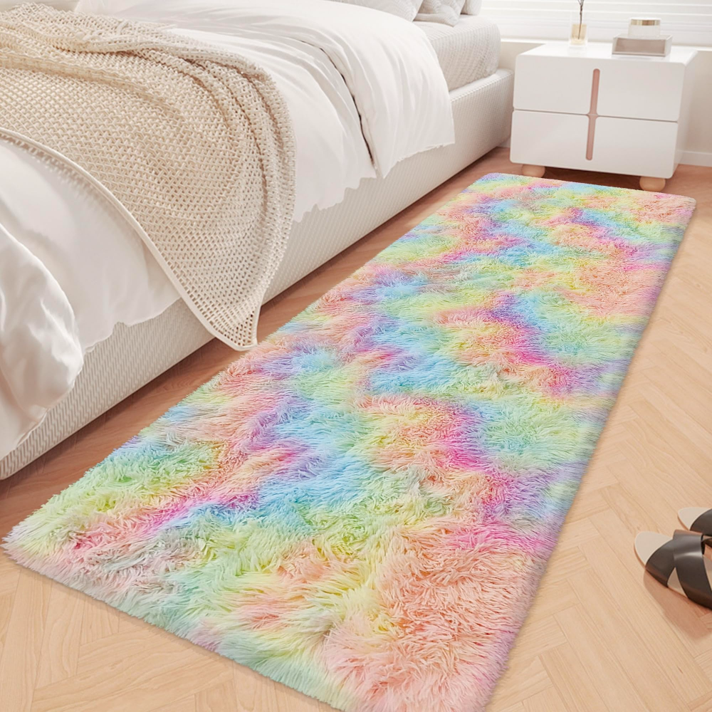 VIKAMA Gradient Blue Fluffy Ru - Home Bathroom Carpet review and price
