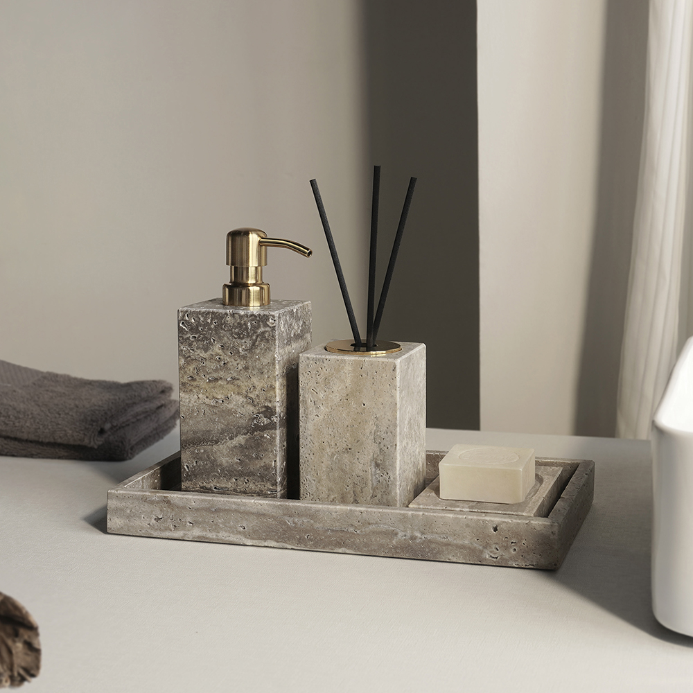 Grigio Travertino Bathroom Acc - Zara Home Bathroom Set review and price