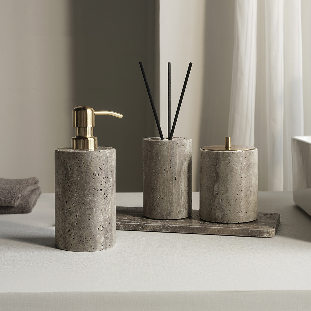 Grigio Travertino Bathroom Acc - Zara Home Bathroom Set review and price