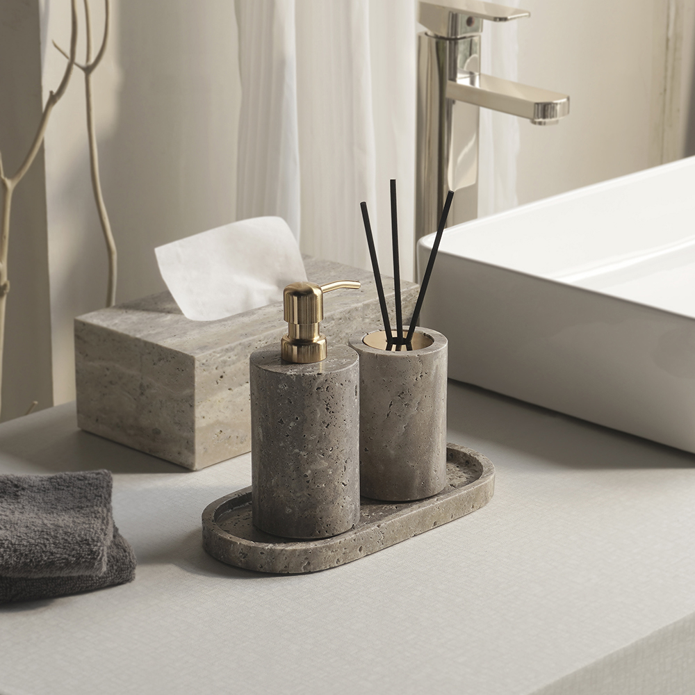 Grigio Travertino Bathroom Acc - Zara Home Bathroom Set review and price