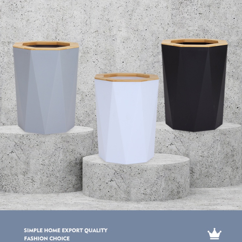 Hexagonal Plastic Bamboo Wood  - Zara Home Bathroom Set review and price