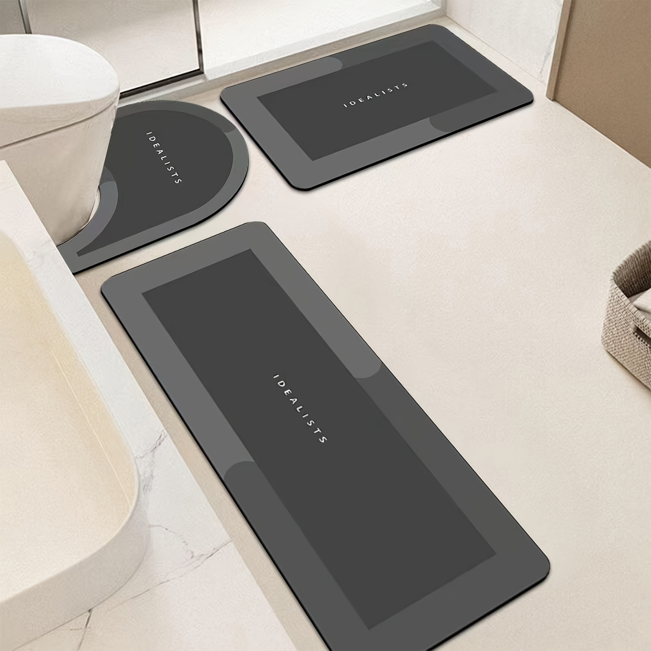 Modern Minimalist Bath Mat Set - Home Made Bathroom Vanity review and price