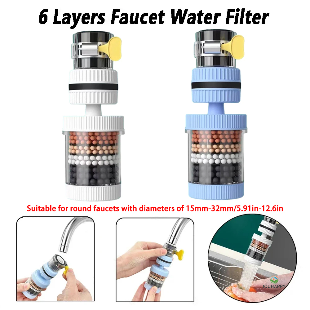 6 Layers Faucet Water Filter U - Home Bathroom Shower review and price